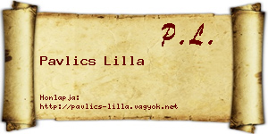 Pavlics Lilla névjegykártya